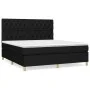 Cama box spring con colchón tela negro 160x200 cm de vidaXL, Camas y somieres - Ref: Foro24-3142587, Precio: 630,00 €, Descue...