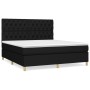 Cama box spring con colchón tela negro 160x200 cm de vidaXL, Camas y somieres - Ref: Foro24-3142587, Precio: 630,85 €, Descue...