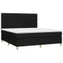 Cama box spring con colchón tela negro 160x200 cm de vidaXL, Camas y somieres - Ref: Foro24-3142587, Precio: 630,00 €, Descue...