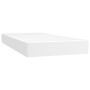 Cama box spring con colchón cuero sintético blanco 100x200 cm
