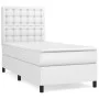 Boxspringbett mit weißer Kunstledermatratze 100x200 cm von vidaXL, Betten und Lattenroste - Ref: Foro24-3142828, Preis: 356,1...