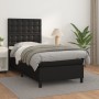 Cama box spring con colchón cuero sintético negro 80x200 cm de vidaXL, Camas y somieres - Ref: Foro24-3142809, Precio: 283,04 €