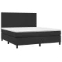Box spring bed with black synthetic leather mattress 180x200 cm by vidaXL, Beds and slatted bases - Ref: Foro24-3142737, Pric...