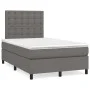 Cama box spring con colchón cuero sintético gris 120x200 cm de vidaXL, Camas y somieres - Ref: Foro24-3142837, Precio: 441,71...