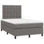 Boxspringbett mit grauer Kunstledermatratze 120x200 cm von vidaXL, Betten und Lattenroste - Ref: Foro24-3142837, Preis: 424,5...
