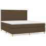 Box spring bed with dark brown fabric mattress 180x200 cm by vidaXL, Beds and slatted bases - Ref: Foro24-3142356, Price: 610...