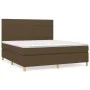 Box spring bed with dark brown fabric mattress 180x200 cm by vidaXL, Beds and slatted bases - Ref: Foro24-3142356, Price: 598...