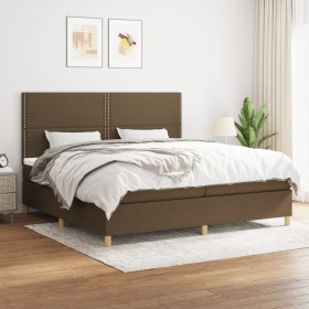 Boxspringbett mit dunkelbrauner Stoffmatratze 200x200 cm von vidaXL, Betten und Lattenroste - Ref: Foro24-3142284, Preis: 626...