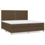 Box spring bed with dark brown fabric mattress 200x200 cm by vidaXL, Beds and slatted bases - Ref: Foro24-3142284, Price: 626...