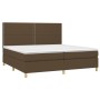 Box spring bed with dark brown fabric mattress 200x200 cm by vidaXL, Beds and slatted bases - Ref: Foro24-3142284, Price: 626...