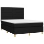 Box spring bed with black fabric mattress 140x190 cm by vidaXL, Beds and slatted bases - Ref: Foro24-3142411, Price: 501,15 €...