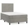 Cama box spring con colchón terciopelo gris claro 120x200 cm de vidaXL, Camas y somieres - Ref: Foro24-3142893, Precio: 395,8...