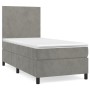 Boxspringbett mit hellgrauer Samtmatratze 80x200 cm von vidaXL, Betten und Lattenroste - Ref: Foro24-3142869, Preis: 313,49 €...