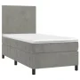 Box spring bed with light gray velvet mattress 80x200 cm by vidaXL, Beds and slatted bases - Ref: Foro24-3142869, Price: 306,...