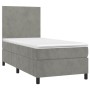 Boxspringbett mit hellgrauer Samtmatratze 80x200 cm von vidaXL, Betten und Lattenroste - Ref: Foro24-3142869, Preis: 313,49 €...
