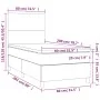 Box spring bed with light gray velvet mattress 80x200 cm by vidaXL, Beds and slatted bases - Ref: Foro24-3142869, Price: 306,...