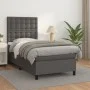 Cama box spring con colchón cuero sintético gris 90x190 cm de vidaXL, Camas y somieres - Ref: Foro24-3142819, Precio: 366,23 ...