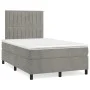 Box spring bed with light gray velvet mattress 120x200 cm by vidaXL, Beds and slatted bases - Ref: Foro24-3143133, Price: 411...