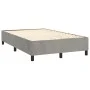 Box spring bed with light gray velvet mattress 120x200 cm by vidaXL, Beds and slatted bases - Ref: Foro24-3143133, Price: 411...
