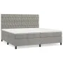Box spring bed with light gray velvet mattress 200x200 cm by vidaXL, Beds and slatted bases - Ref: Foro24-3143223, Price: 638...