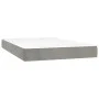 Box spring bed with light gray velvet mattress 120x200 cm by vidaXL, Beds and slatted bases - Ref: Foro24-3143133, Price: 411...