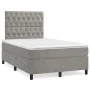 Box spring bed with light gray velvet mattress 120x200 cm by vidaXL, Beds and slatted bases - Ref: Foro24-3143193, Price: 427...