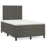 Box spring bed with dark gray velvet mattress 120x200 cm by vidaXL, Beds and slatted bases - Ref: Foro24-3142894, Price: 389,...
