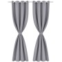 Cortina opaca con ojales de metal 270x245 cm gris