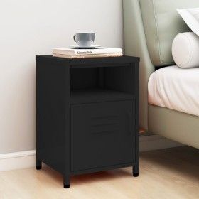 Black steel nightstand 35x35x51 cm by vidaXL, Nightstands - Ref: Foro24-336223, Price: 84,37 €, Discount: %