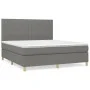 Box spring bed with dark gray fabric mattress 180x200 cm by vidaXL, Beds and slatted bases - Ref: Foro24-3142514, Price: 602,...