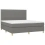 Box spring bed with dark gray fabric mattress 180x200 cm by vidaXL, Beds and slatted bases - Ref: Foro24-3142514, Price: 602,...