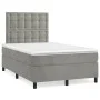 Box spring bed with light gray velvet mattress 120x200 cm by vidaXL, Beds and slatted bases - Ref: Foro24-3143253, Price: 413...