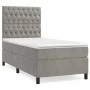 Box spring bed with light gray velvet mattress 100x200 cm by vidaXL, Beds and slatted bases - Ref: Foro24-3143187, Price: 331...