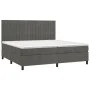 Box spring bed with dark gray velvet mattress 200x200 cm by vidaXL, Beds and slatted bases - Ref: Foro24-3143164, Price: 605,...