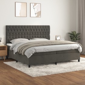 Boxspringbett mit dunkelgrauer Samtmatratze 200x200 cm von vidaXL, Betten und Lattenroste - Ref: Foro24-3143224, Preis: 637,7...