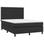 Box spring bed with black synthetic leather mattress 140x200cm by vidaXL, Beds and slatted bases - Ref: Foro24-3142725, Price...