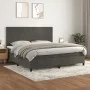 Cama box spring con colchón terciopelo gris oscuro 200x200 cm de vidaXL, Camas y somieres - Ref: Foro24-3142984, Precio: 581,...