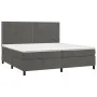 Box spring bed with dark gray velvet mattress 200x200 cm by vidaXL, Beds and slatted bases - Ref: Foro24-3142984, Price: 581,...