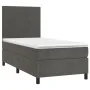 Box spring bed with dark gray velvet mattress 100x200 cm by vidaXL, Beds and slatted bases - Ref: Foro24-3142888, Price: 316,...