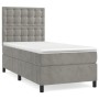 Boxspringbett mit hellgrauer Samtmatratze 80x200 cm von vidaXL, Betten und Lattenroste - Ref: Foro24-3143229, Preis: 324,50 €...