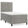 Box spring bed with light gray velvet mattress 80x200 cm by vidaXL, Beds and slatted bases - Ref: Foro24-3143109, Price: 304,...