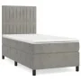 Box spring bed with light gray velvet mattress 80x200 cm by vidaXL, Beds and slatted bases - Ref: Foro24-3143109, Price: 314,...