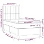 Box spring bed with light gray velvet mattress 80x200 cm by vidaXL, Beds and slatted bases - Ref: Foro24-3143109, Price: 314,...