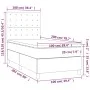 Box spring bed with dark gray velvet mattress 100x200 cm by vidaXL, Beds and slatted bases - Ref: Foro24-3143248, Price: 318,...