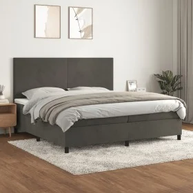 Boxspringbett mit dunkelgrauer Samtmatratze 200x200 cm von vidaXL, Betten und Lattenroste - Ref: Foro24-3142924, Preis: 577,0...