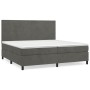 Box spring bed with dark gray velvet mattress 200x200 cm by vidaXL, Beds and slatted bases - Ref: Foro24-3142924, Price: 584,...