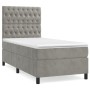 Cama box spring con colchón terciopelo gris claro 90x190 cm de vidaXL, Camas y somieres - Ref: Foro24-3143175, Precio: 318,19...