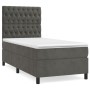 Box spring bed with dark gray velvet mattress 100x200 cm by vidaXL, Beds and slatted bases - Ref: Foro24-3143188, Price: 354,...