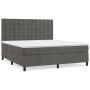 Box spring bed with dark gray velvet mattress 160x200 cm by vidaXL, Beds and slatted bases - Ref: Foro24-3143272, Price: 545,...