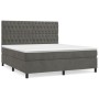 Cama box spring con colchón terciopelo gris oscuro 180x200 cm de vidaXL, Camas y somieres - Ref: Foro24-3143218, Precio: 592,...